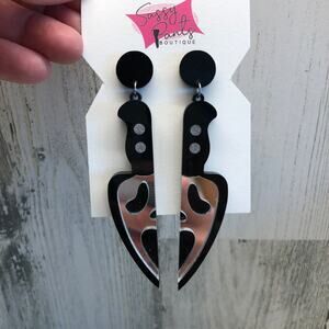 Scream Movie Knife Horror Earrings NEW